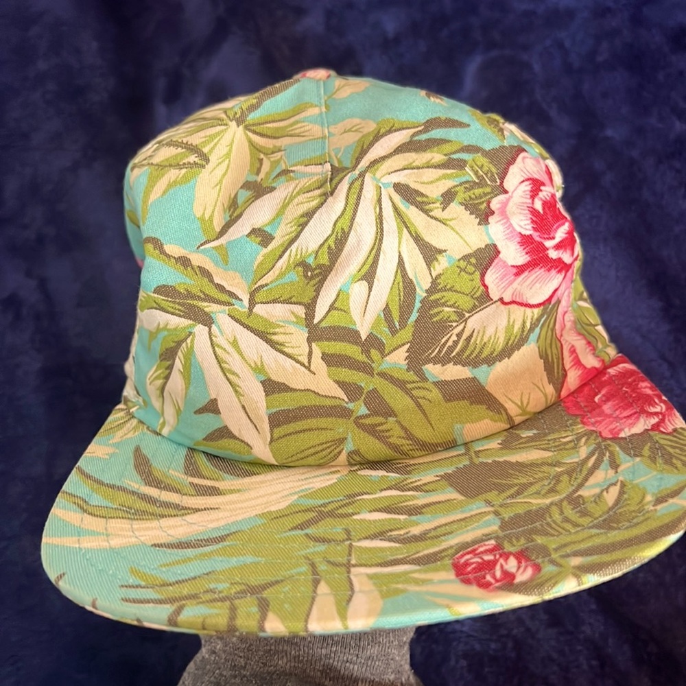 Coal- Light blue floral SnapBack skater hat.
